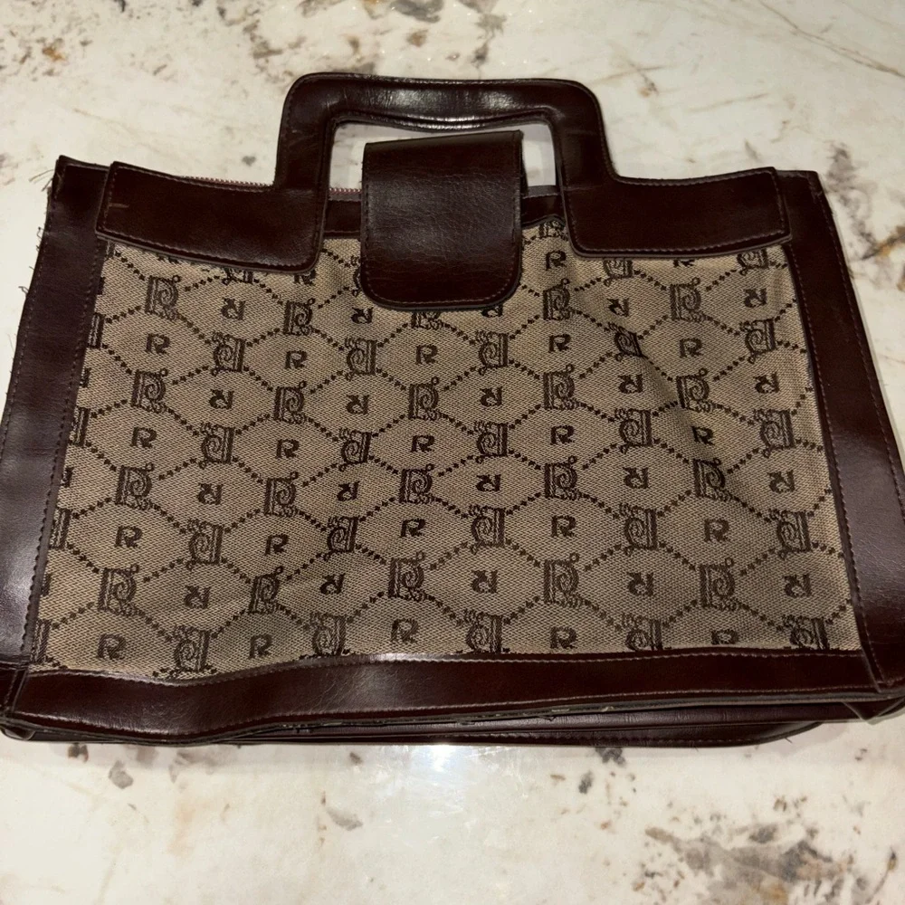 Elegant Brown Patterned Men's Briefcase